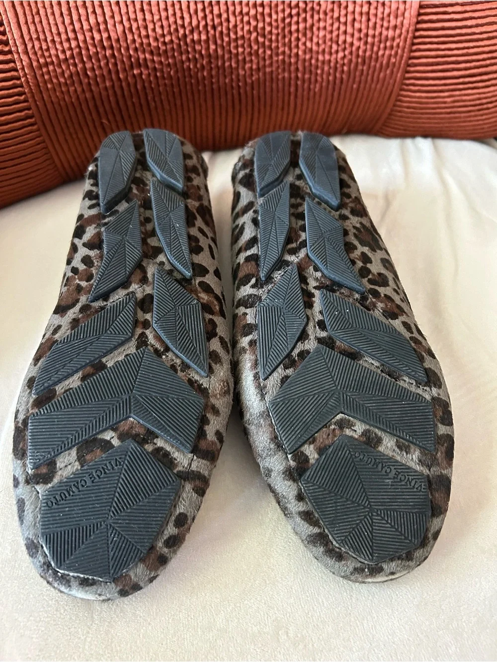 Cow Hair Vince Camuto Leopard Tassel Moccasins in Brown and Black